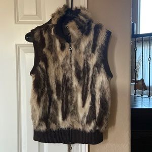 Faux fur vest